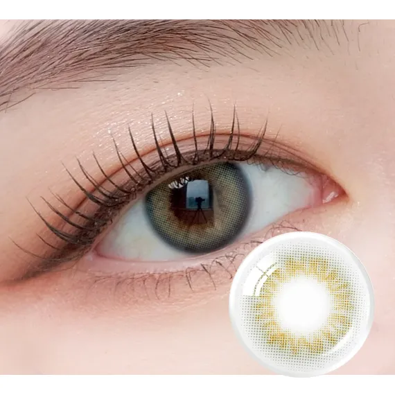 OLENS-Scandi-Gray-實戴效果-深瞳提亮-真實混血感-灰色隱影眼鏡