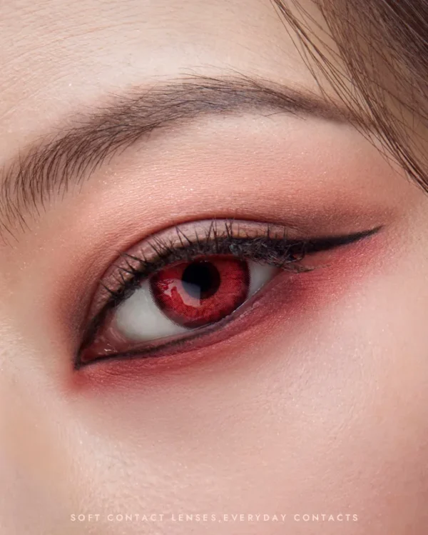 OLENS-Vampire-Red-吸血鬼紅色隱形眼鏡-萬聖節特殊化妝必備