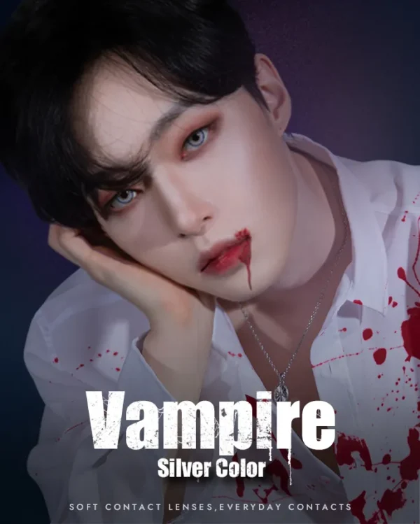 OLENS-Vampire-Silver-單片裝月拋-Cosplay-動漫角色灰色眼神還原推薦