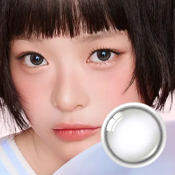 Olens Double Tint Gray 灰色美瞳隱眼 (月拋/2片) 商品圖 | 12.9mm 雙高光小直徑 | NewJeans Minji 同款