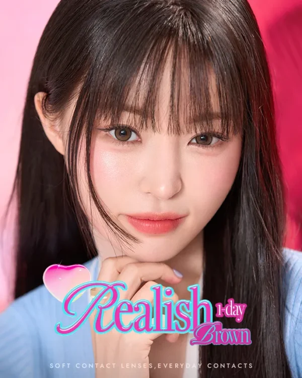 Olens Realish 1Day Brown 棕色美瞳 實戴圖