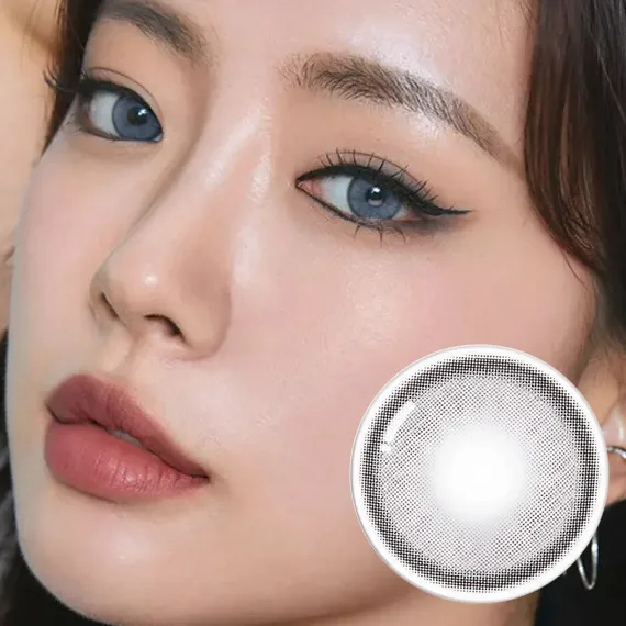 【日拋】Olens Nella Ash Gray 靜謐冷灰彩色隱形眼鏡 (10片裝/日拋) | 13.3mm 莫蘭迪灰調混血瞳 NewJeans同款推薦