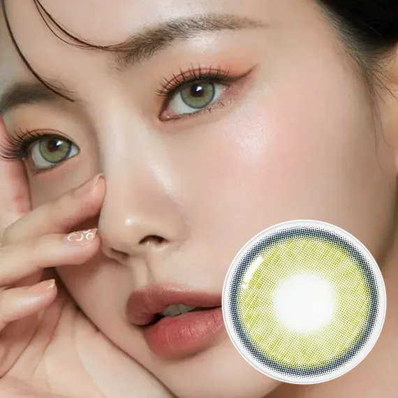 【日拋】Olens Nella Ash Olive 灰橄欖彩色隱形眼鏡 (10片裝/日拋) | 13.3mm 莫蘭迪灰霧森林瞳 NewJeans同款推薦