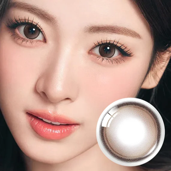 OLENS Glowy Tear Brown 焦糖暖棕月拋隱形眼鏡 (2片裝) - NewJeans 同款溫柔水光淚眼