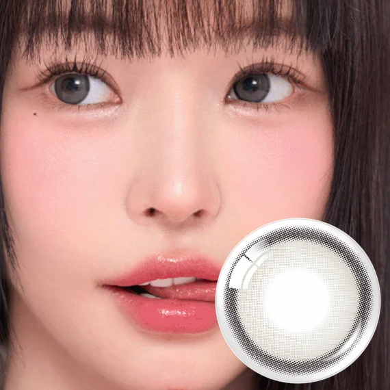 OLENS Realish Gray 寫實原生灰月拋隱形眼鏡 (2片裝) 13.5mm - 打造清冷高級的微混血眼眸
