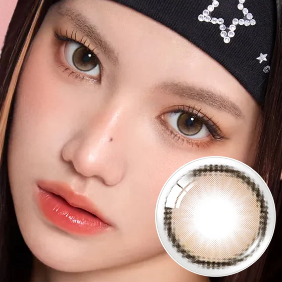 OLENS Secret Tint Brown 焦糖水光棕月拋隱形眼鏡 (2片裝) 13.5mm - 打造溫柔純欲感眼眸