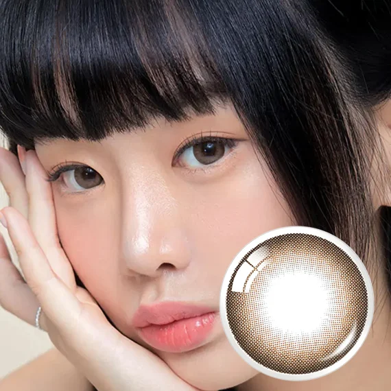 OLENS Ever Shine Mocha 摩卡巧克日拋 (20片裝)｜少女感大直徑放大．水潤小鹿眼彩色隱形眼鏡